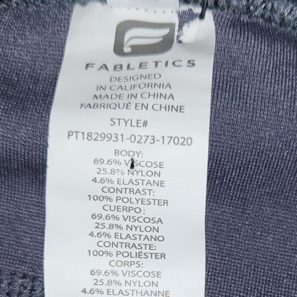 Fabletics Womens Gray Noelle Pintuck Zipper Cuffs Pockets Leggings Pants Size XS - Picture 9 of 10